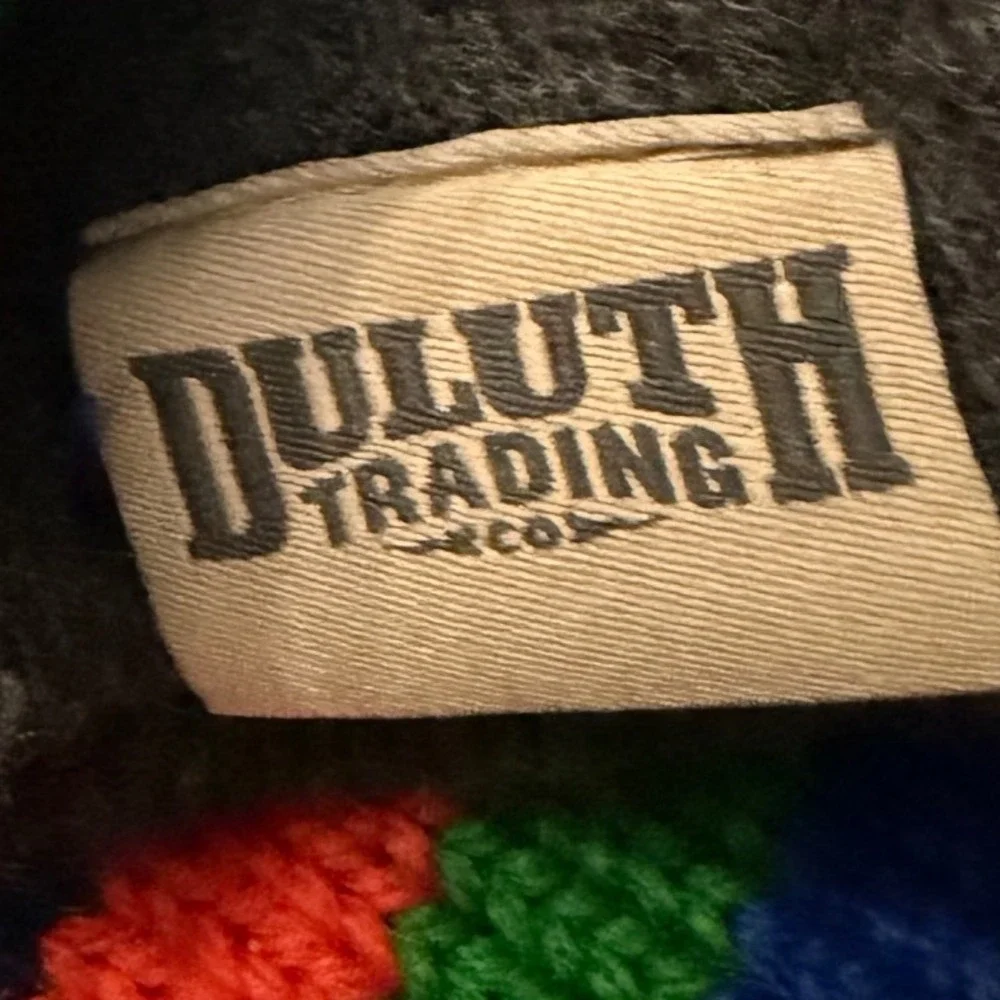 Duluth Trading Co Balaclava Charcoal Gray Rib Knit Face Mask Made in USA Mens